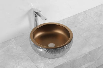 Kerra KR-124 bordmonteret vask i sølvdekoration, 1 stk.