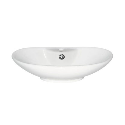 Keramisk Håndvask Bordplade Oval 58x38,5 cm Hvid 1 stk.