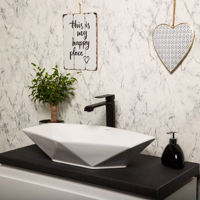 Kerra KR-570 hvid bordmonteret vask uden overløb