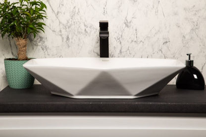 Kerra KR-570 hvid bordmonteret vask uden overløb