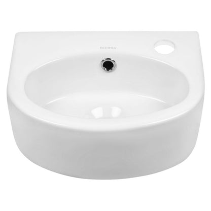 Kerra KR-601 hvid vask til bordmontage med hul til armatur