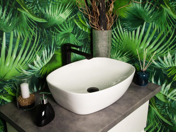 Kerra KR-640 bordmonteret vask i hvid, 1 stk.