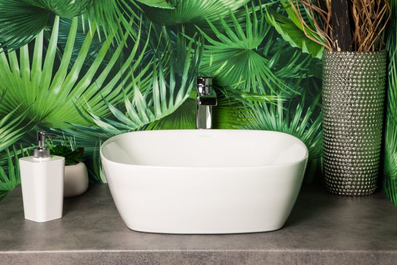 Kerra KR-650 hvid kvadratisk vask til bordmontage, 1 stk.