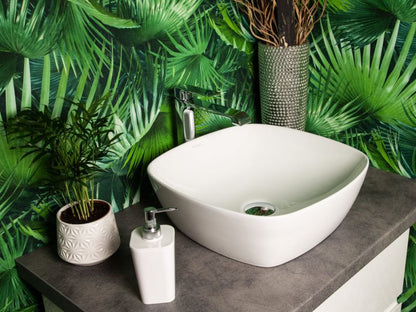 Kerra KR-650 hvid kvadratisk vask til bordmontage, 1 stk.