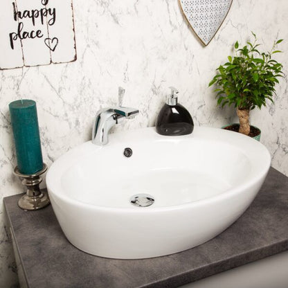 Kerra KR-726 hvid bordmonteret vask 1 stk.