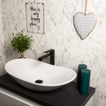 Kerra KR-781 bordmonteret vask i hvid, 1 stk.