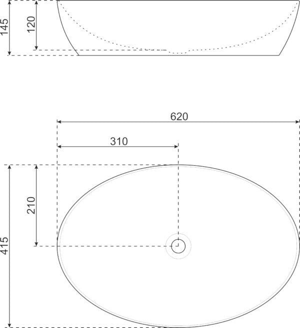 Kerra KR-902 bordmonteret vask i hvid, 1 stk.