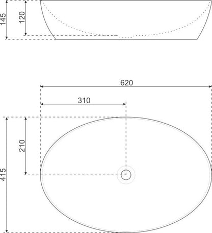 Kerra KR-902 bordmonteret vask i hvid, 1 stk.