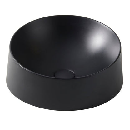 Konglomeratvask Allos Rund 38 cm Sort Mat
