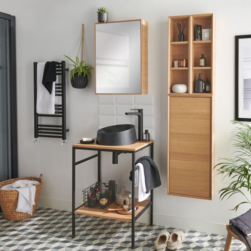 GoodHome Allos bordmonteret vask i konglomerat