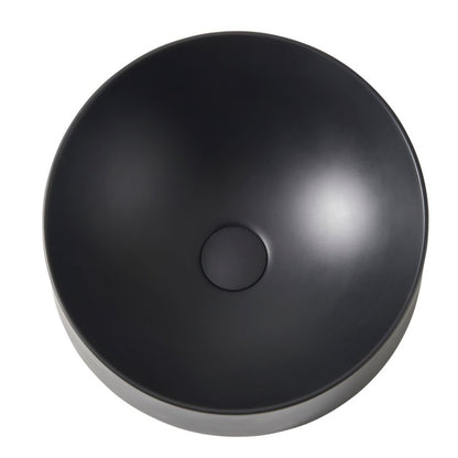 Konglomeratvask Allos Rund 38 cm Sort Mat