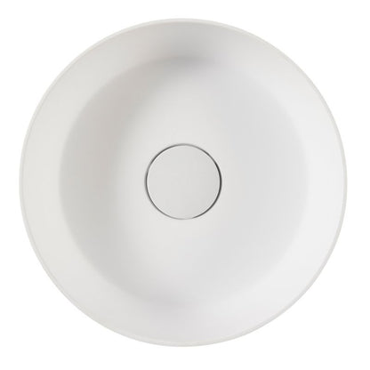GoodHome Apanas 38 cm hvid bordmonteret vask i konglomerat