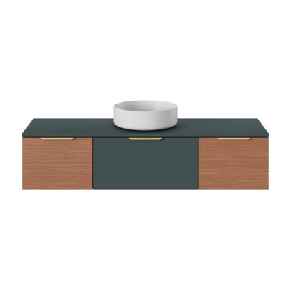 GoodHome Apanas 38 cm hvid bordmonteret vask i konglomerat