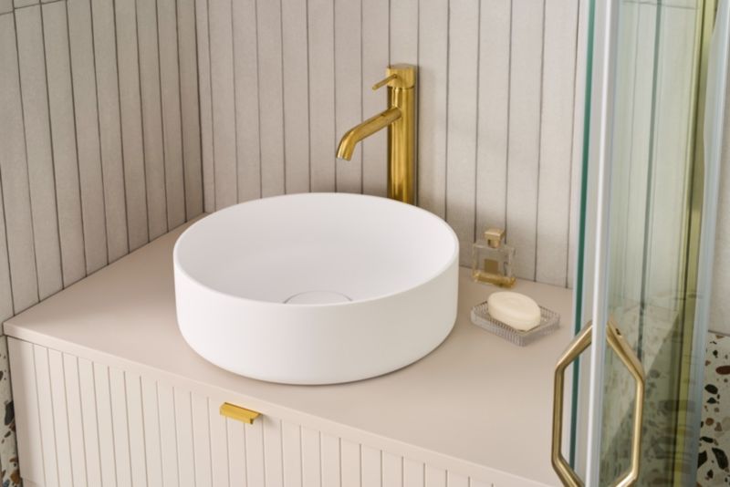 Konglomerat Håndvask Apanas 38 cm Hvid