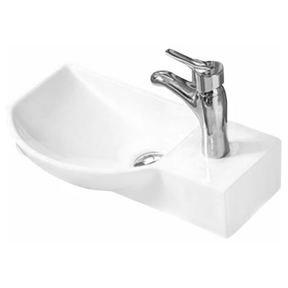 Venstrevendt bordmonteret vask Mexen Hugo 45 x 24 cm hvid 1 stk.