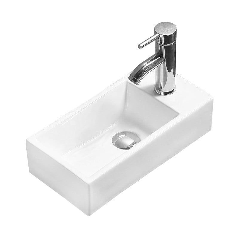 Venstrevendt bordmonteret vask Mexen Inez 45 x 25 cm hvid 1 stk.