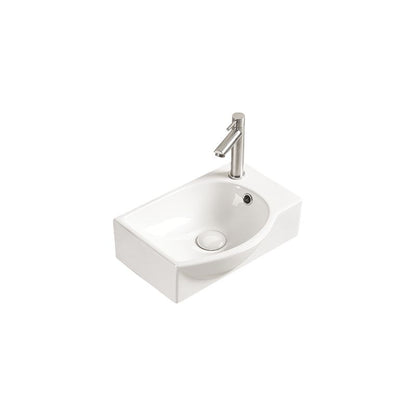 Venstrevendt bordmonteret vask Mexen Mista 40 x 28 cm hvid 1 stk.