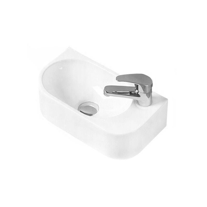 Venstrevendt bordmonteret vask Mexen Viera 40 x 21 cm hvid 1 stk.