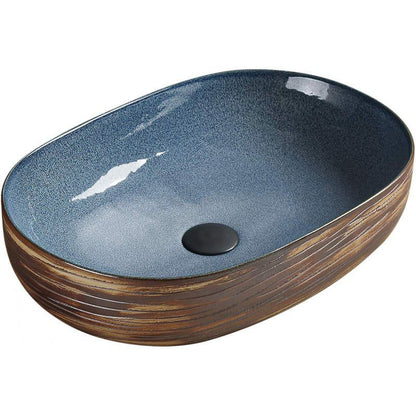 Mexen Agota bordmonteret vask 58 x 40 cm blå 1 stk.