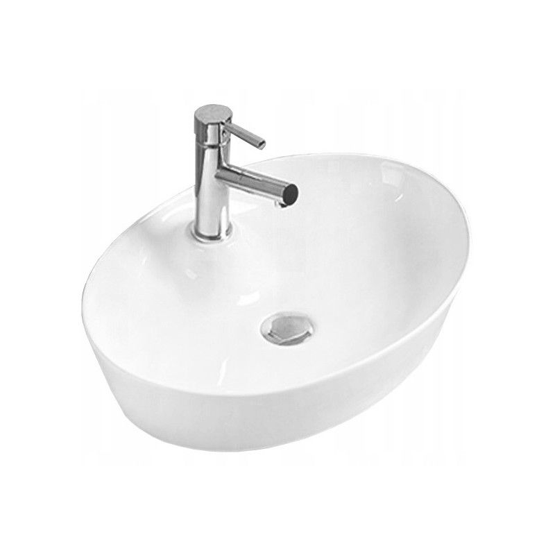 Mexen Aida bordmonteret vask i hvid 55 x 40 cm, 1 stk.