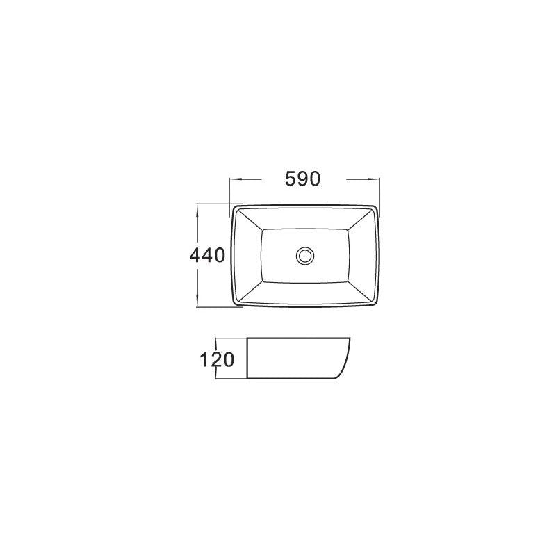 Mexen Ana bordmonteret vask hvid 59 x 44 cm 1 stk.