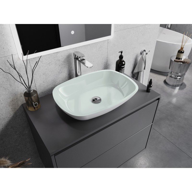 Mexen Araks bordmonteret vask i hvid 54 x 39 cm, 1 stk.