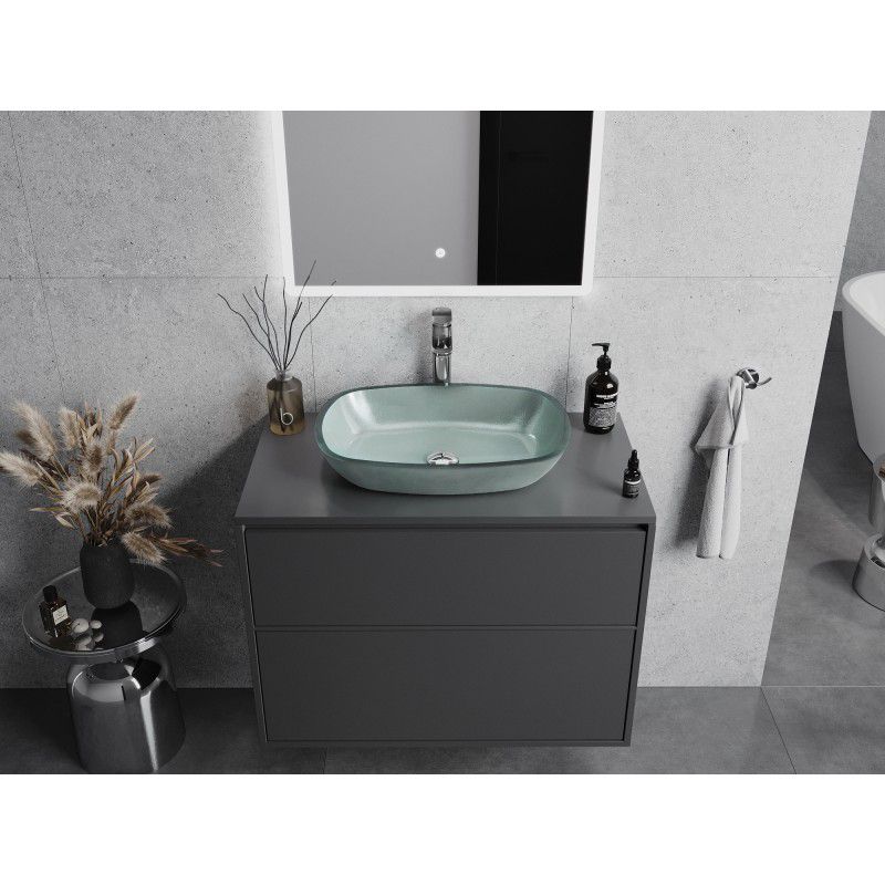 Mexen Araks sølv bordmonteret vask 54 x 39,5 cm 1 stk.