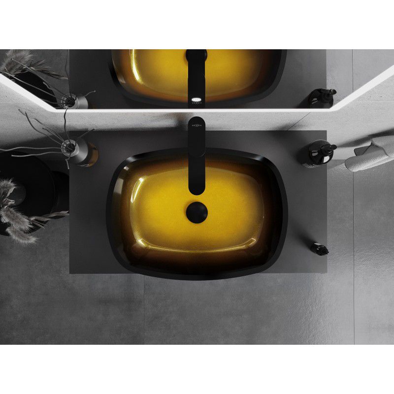 Mexen Araks bordmonteret vask i gyldent design 54 x 39 cm, 1 stk.