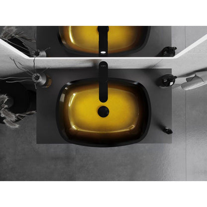 Mexen Araks bordmonteret vask i gyldent design 54 x 39 cm, 1 stk.