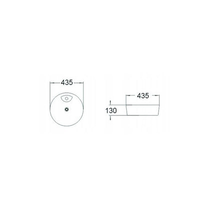 Mexen Arlena bordmonteret vask 43 x 43 cm hvid 1 stk.