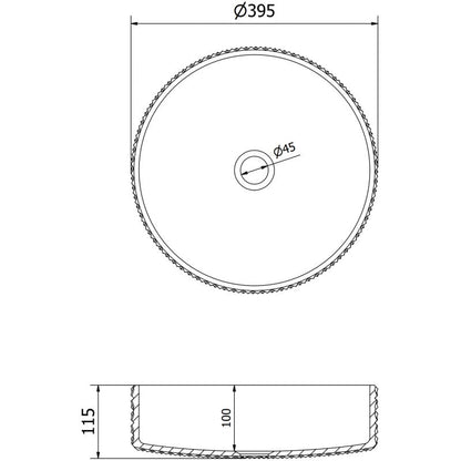 Mexen Aura transparent bordmonteret vask 39,5 x 39,5 cm 1 stk.