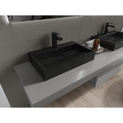 Mexen Ava bordmonteret vask i sort 60 x 38 cm, 1 stk.
