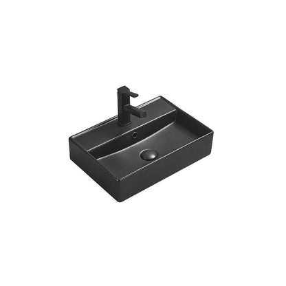 Mexen Blanca bordmonteret vask i mat-sort 50 x 35 cm, 1 stk.