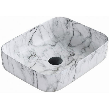 Mexen Carla bordmonteret vask i hvid sten 50 x 39 cm 1 stk.