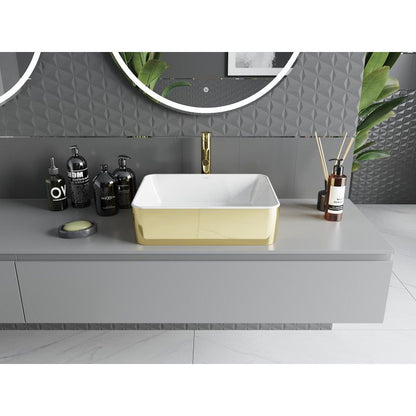 Mexen Catia bordmonteret vask 48 x 37 cm hvid/guld 1 stk.