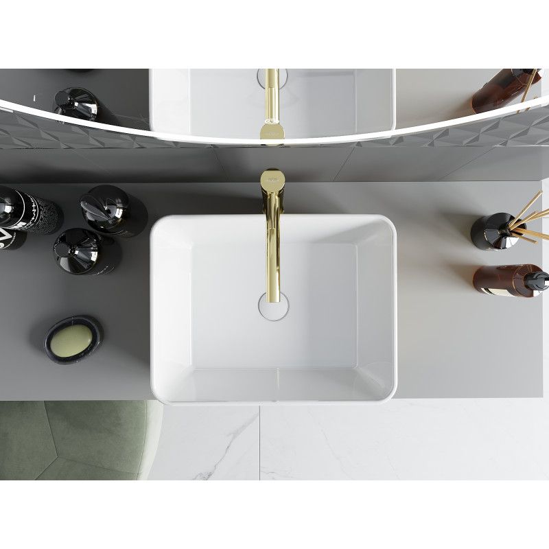 Mexen Catia bordmonteret vask 48 x 37 cm hvid/guld 1 stk.