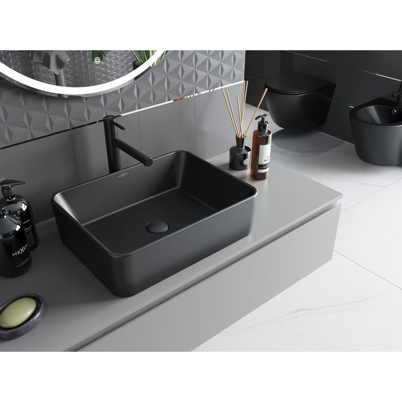 Mexen Catia bordmonteret vask 48 x 37 cm mat sort 1 stk.