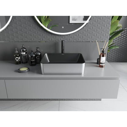 Mexen Catia bordmonteret vask 48 x 37 cm mat-sort/sølv 1 stk.