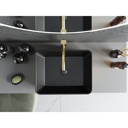 Mexen Catia bordmonteret vask 48 x 37 cm mat-sort/guld 1 stk.