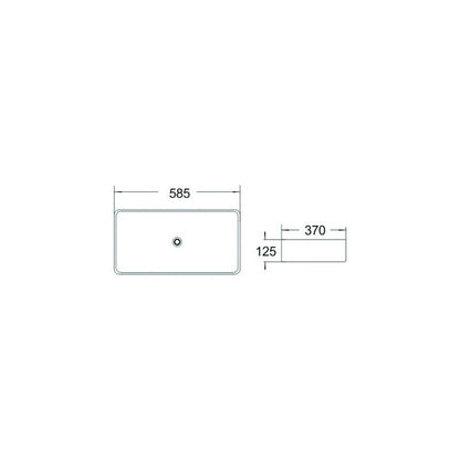Mexen Catia bordmonteret vask 58 x 37 cm hvid 1 stk.
