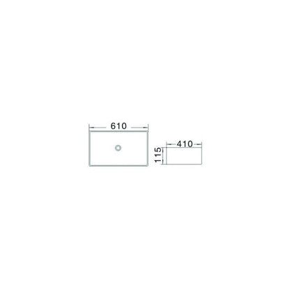 Mexen Catia bordmonteret vask i hvid 61 x 41 cm, 1 stk.