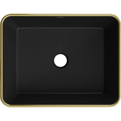 Mexen Catia bordmonteret vask i sort/guld 48 x 37 cm