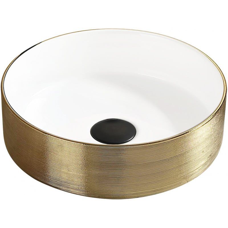 Mexen Clarisa bordmonteret vask 36 x 36 cm hvid/guld 1 stk.