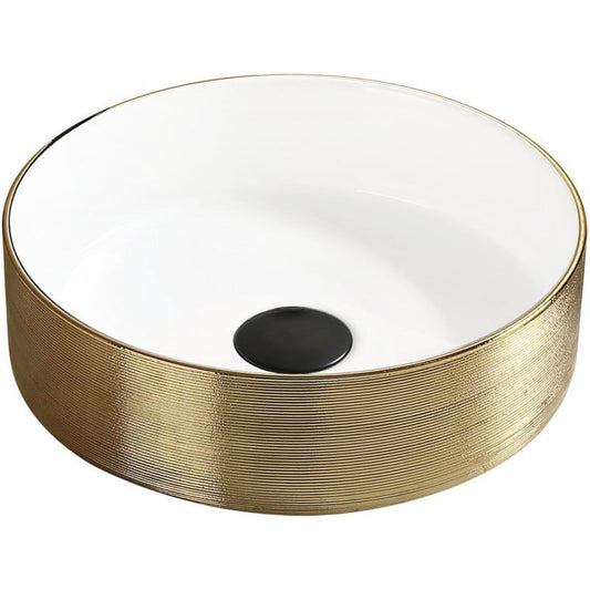 Mexen Clarisa bordmonteret vask 36 x 36 cm hvid/guld 1 stk.