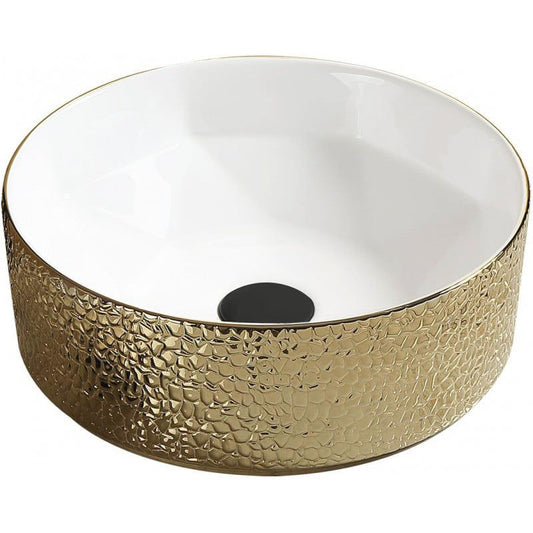 Mexen Clarisa bordmonteret vask 41 x 41 cm hvid/guld 1 stk.