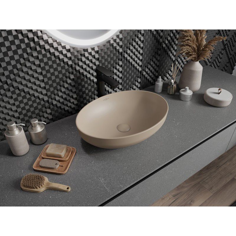Mexen Cornelia bordmonteret vask 50 x 37 cm cappuccino mat 1 stk.