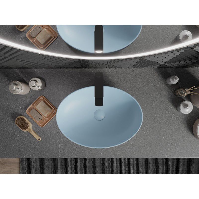 Mexen Cornelia bordmonteret vask i blå, 50 x 37 cm, 1 stk.