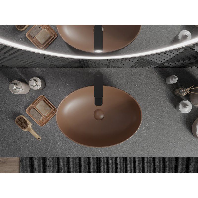 Mexen Cornelia bordmonteret vask i mat-brun 50 x 37 cm, 1 stk.