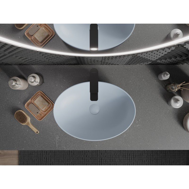 Mexen Cornelia bordmonteret vask i blå, 50 x 37 cm, 1 stk.