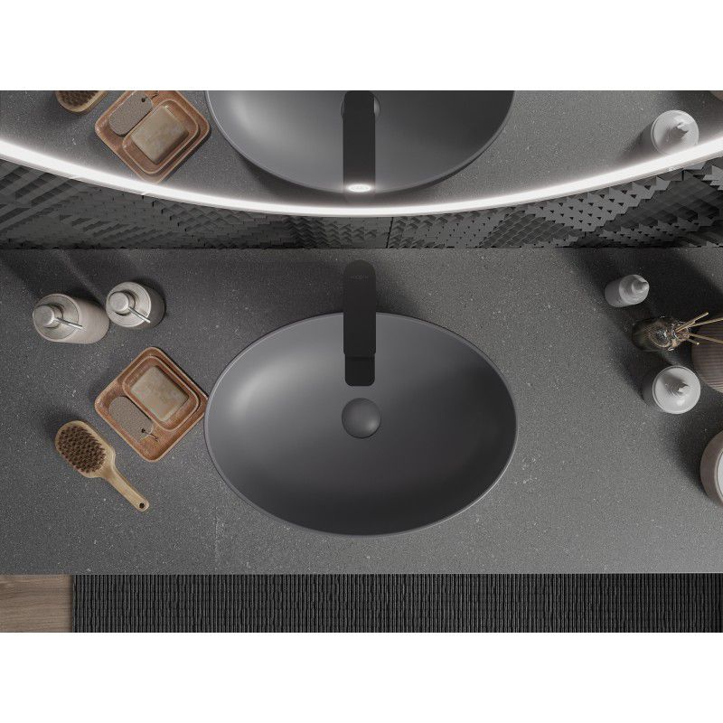 Mexen Cornelia bordmonteret vask i grå, 50 x 37 cm, 1 stk.